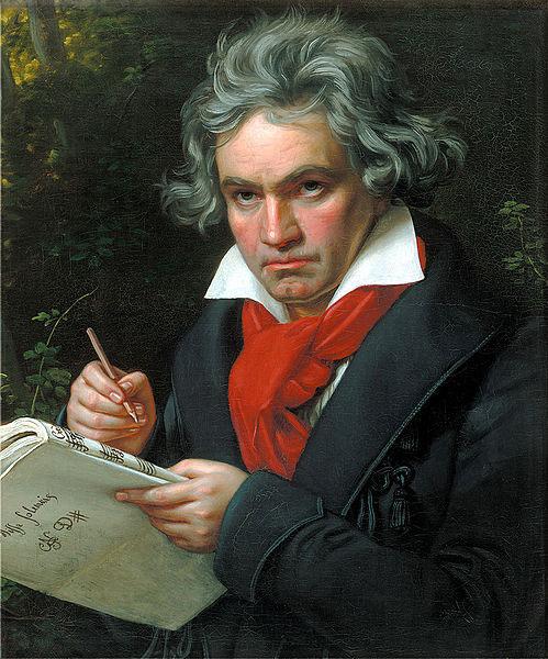 Joseph Karl Stieler Portrait Ludwig van Beethoven when composing the Missa Solemnis oil painting picture
